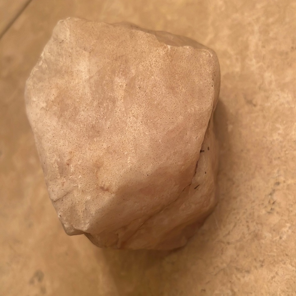 Rose quartz stone in the raw